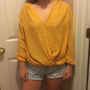 Yellow a.n.a Button Up Top
